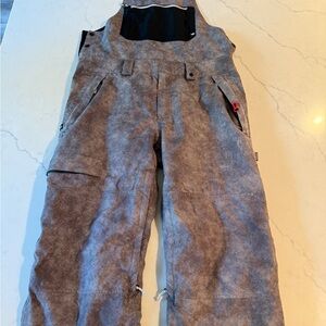 686 Gray Overalls with Black and Red Details